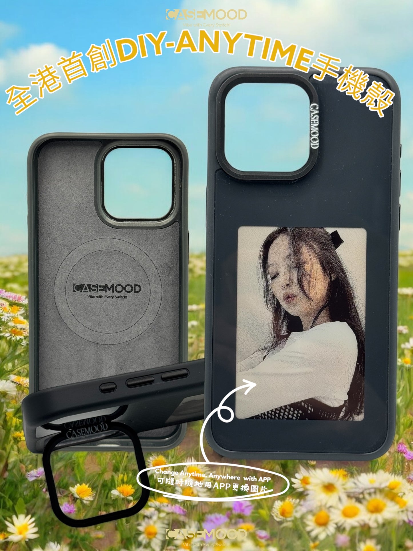 iPhone 15 Series Customizable Phone Case w/ Adjustable Ring Stand & MagSafe