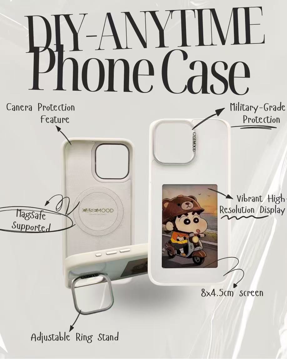 iPhone 14 Series DIY Customizable Case MagSafe-Supported w/ Adjustable Ring Stand
