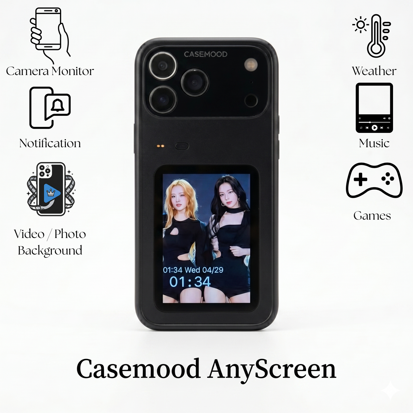Casemood AnyScreen | Revolutionary Dual Touchable Screen Smart iPhone Case