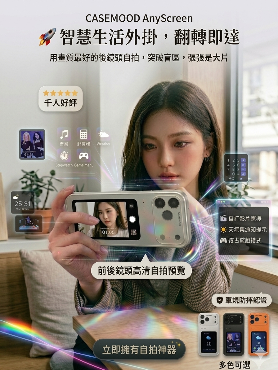 Casemood AnyScreen | Revolutionary Dual Screen Smart Phone Case